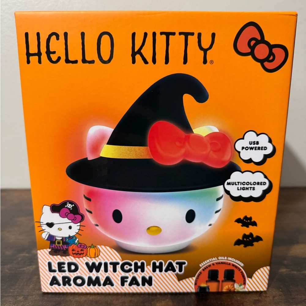 Hello Kitty Halloween 2024 Witch Hat LED Aroma Fan Diffuser - NIB Rare